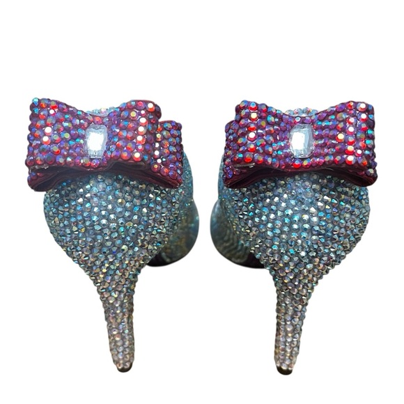 Marc Defang Handmade Rhinestones Pageant Prom Heels Shoes 6.5 Fairycore Coquette - Picture 3 of 12